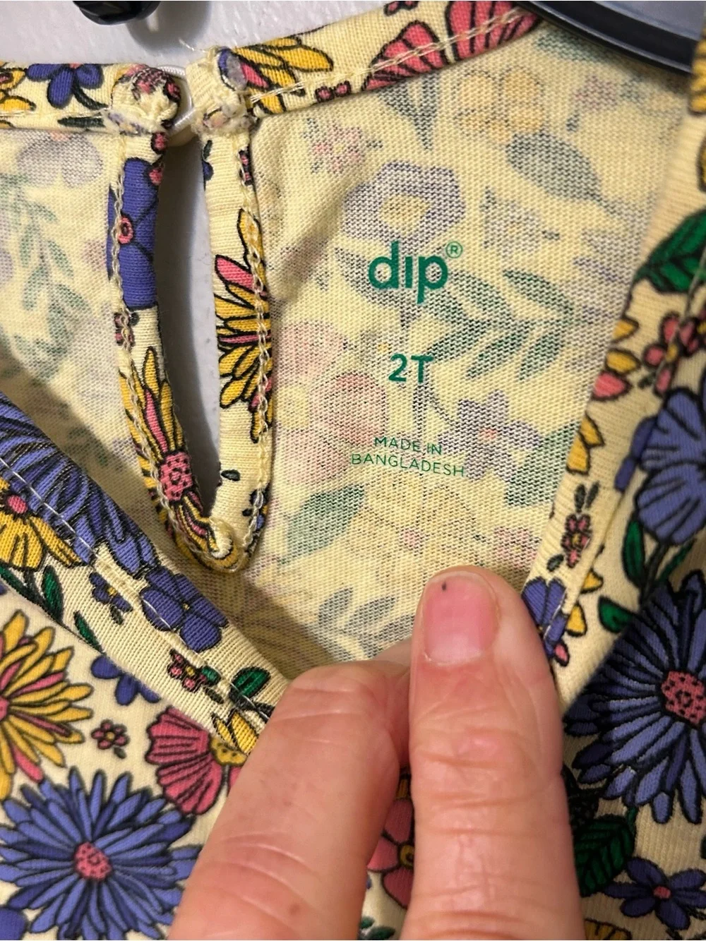 DIP Baby Girl Dress 2T‎ Multicolored Floral Short Sleeve Summer Casual